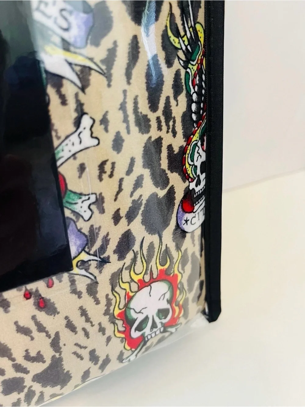 Ed Hardy 6 Piece King Size Sheet Set Love Kills Slowly Leopard Print Skulls